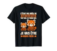 Grand Frère Panda Roux Révélation Bébé Annonce De Grossesse T-Shirt
