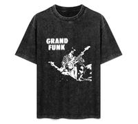 Grand Funk Railroad Retro Music Band Mens Unisex T-Shirt Graphic Print Top Black Tee 3XL