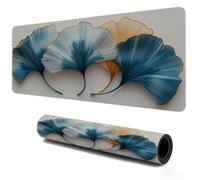 Grand Gaming Tapis de Souris 700x400, Mousepad Fleur Bleu, Portable Mouse Pad à Bords Cousus, Antidérapant Tapis Caoutchouc, Tapis Déco Bureau pour PC Ordinateur Travail, Idée Cadeau pour Famille S233