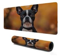 Grand Gaming Tapis de Souris 800x300, Mousepad Chien Noir, Portable Mouse Pad à Bords Cousus, Antidérapant Tapis Caoutchouc, Tapis Déco Bureau pour PC Ordinateur Travail, Idée Cadeau pour Famille S131