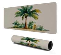 Grand Gaming Tapis de Souris XXL 1200x600, Mousepad Vert Arbre De Coco, Portable Mouse Pad à Bords Cousus, Antidérapant Tapis Caoutchouc, Tapis Déco Bureau pour PC Ordinateur Travail, Idée Cadeau S323