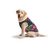 Grand gilet coloré pour animaux de compagnie motif étoiles arc-en-ciel respirant léger doux confortable sans manches