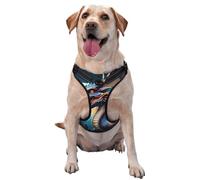 Grand gilet de traction imprimé dragon rugissant pour animal de compagnie - Idéal pour promener le chien, randonnée, voyage quotidien