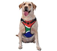 Grand gilet de traction imprimé drapeau de l'Afrique du Sud - Idéal pour promener votre chien, randonnée, voyage quotidien