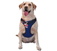 Grand gilet de traction imprimé drapeau des îles Turques et Caïques pour animaux de compagnie à porter lors de la promenade du chien ou de l'escalade des montagnes
