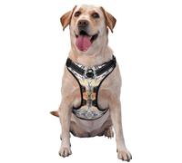 Grand gilet de traction imprimé oiseaux avec ailes ouvertes pour animal de compagnie - Convient pour promener le chien, randonnée et aventures en plein air