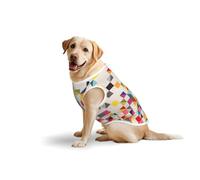 Grand gilet pour animaux de compagnie imprimé géométrique triangle débardeur respirant léger sans manches