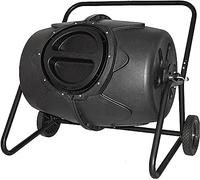 Grand gobelet à compost rotatif double - Poubelle de jardin avec trous d'aération pour recyclage efficace des déchets alimentaires et production d'engrais