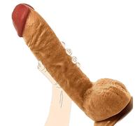 Grand gode de 31,8 cm - Ventouse réaliste - Épais - Sensation réelle - Jouet sexuel imperméable pour homme et femme