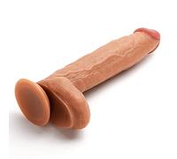 Grand gode marron réaliste de 30,5 cm pour femme, gode doux et épais réaliste avec ventouse forte pour mains libres, faux pénis réaliste pour jeu anal vagin