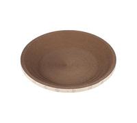Grand griffoir rond pour chats - Un - Lit de couchage confortable - Tapis griffoir peu encombrant en carton - Protection des meubles - Parfait pour les chats d'appartement, réduit les dommages aux