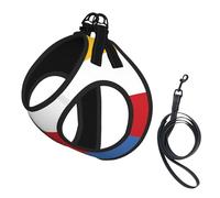 Grand harnais pour chien avec motif drapeau des Comores - Réglable pour chats et chiens - Idéal pour la promenade en plein air