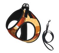 Grand harnais pour chien - Petite taille, mignon petit hamster imprimé, réglable, pour chats et chiens, parfait pour la promenade en plein air