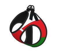 Grand harnais pour chien - Taille S - Imprimé drapeau d'Oman - Réglable pour chats et chiens - Parfait pour la promenade en plein air