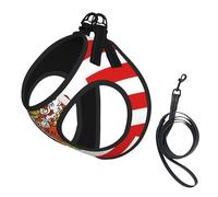 Grand harnais pour chien - Taille S - Imprimé drapeau du Sénat de Brême - Réglable pour chats et chiens - Parfait pour la promenade en plein air