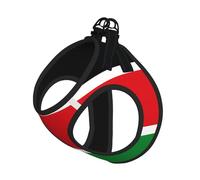 Grand harnais pour chien - Taille S - Motif drapeau du Soudan du Sud - Réglable - Pour chats et chiens - Parfait pour la promenade en plein air