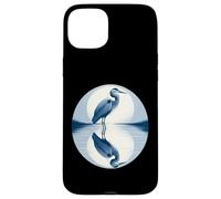 Grand héron Bleu Miroir dans l'eau Coque pour iPhone 15 Plus
