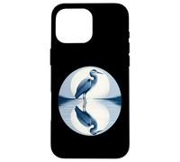 Grand héron Bleu Miroir dans l'eau Coque pour iPhone 16 Pro Max