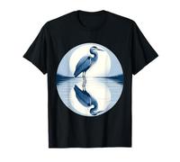 Grand héron Bleu Miroir dans l'eau T-Shirt