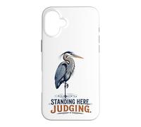Grand héron Debout Ici Juge Coque pour iPhone 16 Plus