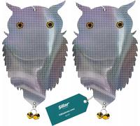 Grand hibou réfléchissant oiseau dissuasion pigeons étourneaux hologramme Sillar 2X