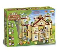 Grand hotel avec familles lapins et ours - jeu construction maximilian families - briques, figurines animaux - premier age G