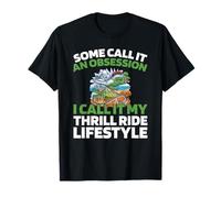Grand Huit Parc De Loisirs Jeux D'attraction Montagne Russe T-Shirt