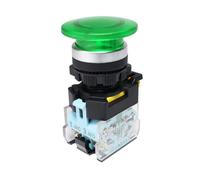 Grand interrupteur à bouton champignon rouge et vert, 22MM FXB38 10A 1NO1NC, verrouillage, démarrage instantané, arrêt, bouton d'entrée(Green,440V 10A_LATCHING-LOCKED)