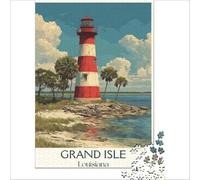 Grand Isle, LA Puzzle 1000 pièces | puzzle après un long trajet une activité relaxante pour le soir pour décompresser complètement à la maison en douceur38x52cm