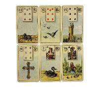 Grand Jeu de Cartes Oracle Lenormand Tableau de Divination, Édition Vision en Anglais, Jeu de Plateau pour Fête, Jeux de Fête pour Adultes Convenables pour Halloween/Noël/Thanksgiving Papetier