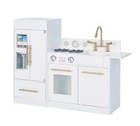 Grand Jeu De Cuisine Blanc En Bois Pour Enfant Teamson Td-12302wr