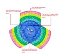 Grand Jeu De Fidget Pour Parents Et Enfants, Échiquier Arc-En-Ciel, Jeu Sensoriel Interactif