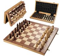 Grand jeu d'échecs de 43,2 cm pour adultes et enfants, échiquier pliable en bois pour enfants, jeu d'échecs magnétique portable pour adultes