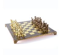 Grand jeu d'échecs de l'armée romaine grecque - Laiton et cuivre - Marron