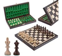 Grand jeu d'échecs en bois OLYMPIQUE 35cm 14 ""pičces de tournoi n ° 3 et échiquier pour enfants pour adultes