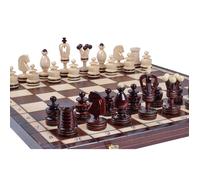 GRAND JEU D'ÉCHECS ROYAL INCRUSTÉ (49x49cm)