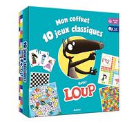 Auzou Coffret de jeux Grands jeux Mon coffret – 10 jeux classiques avec loup