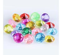 Grand jouet de plongée en pierre précieuse pour piscine, 40 mm, diamant coloré, trésor de pirate, pierre précieuse sous-marine, entraînement de natation, cadeau, jouets aquatiques, jeux de piscine