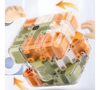 Grand Labyrinthe 3D Maze Cube - Jouet de Teaser Cérébral Engageant, Conscience Spatiale Jouet D'entraînement Au Cerveau, Soulagement du Stress Et Développement Logique, Cadeau de Bassin