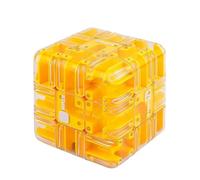 Grand Labyrinthe 3D Puzzle À Billes Magiques, Jouet Stimulant pour La Prise de Conscience Spatiale, Casse-tête Haute Difficulté pour Soulager Le Stress, Jeu de Développement Logique Cadeau(Yellow)