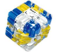 Grand labyrinthe 3D Puzzle Maze Cube 3D, jouet complexe avec boules roulantes, entraînement logique et soulagement du stress (bleu/blanc)