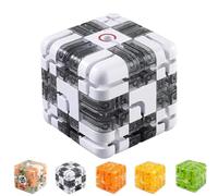 Grand Labyrinthe de Labyrinthe 3D - Cube de Cerveau Difficile avec Une Balle en Acier, Traine logique Jeu IQ pour soulagement du Stress, Cadeau de Puzzle Fidget éducatif (Colorful-B)