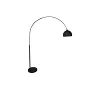 Grand lampadaire arc - Métal et marbre - H. 180 cm - Noir mat - OMBRAGE