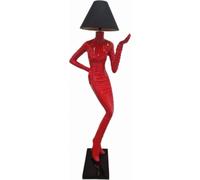 grand lampadaire moderne comme la figure de la femme rouge / Lady lampe 185cm de haut éclairage - GFK - agrandi - pour l'intérieur
