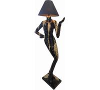 grand lampadaire moderne en tant que figure féminine noir or / Lady Lampe 185cm de haut éclairage - GFK - grandeur nature - pour l'intérieur