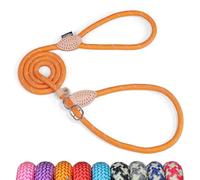 Grand Line Laisse Dressage Chien Lasso Laisse Réfléchissant Laisse pour Chiens Petits, Moyens, Grands et Très Lourds - 0,6cm de Diamètre x 150cm de Longue(Orange)