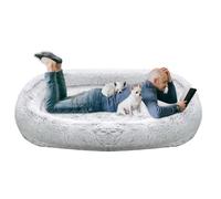 Grand lit chien lavable Coussin chat peluche antidérapant bords surélevés