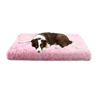 Grand lit orthopédique pour chien, matelas apaisant avec housse amovible lavable, coussin chaud pour chiot, matelas pour animaux de compagnie (50 x 40 x 5 cm, rose)