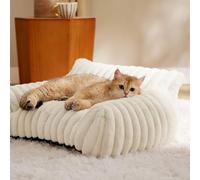 Grand lit pour Chat Lavable Panier Chien en Mousse à mémoire de Forme orthopédique certifiée Canapé-lit pour Chien Amovible dehoussable Housse imperméable Coussin Chien Lavable en Machine
