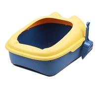 Grand litière pour Chats bac Renverser Boîte qualité Toilettes pour litière Nettoyage Facile Boîte Pan 51 * 41 5 * 17cm A